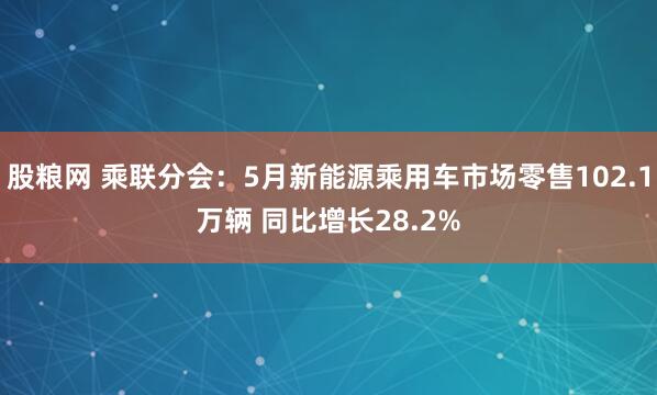 股粮网 乘联分会：5月新能源乘用车市场零售102.1万辆 同比增长28.2%